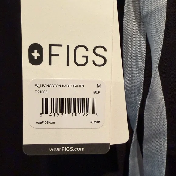 FIGS Black Drawstring Scrub Pants Size M - Picture 8 of 8